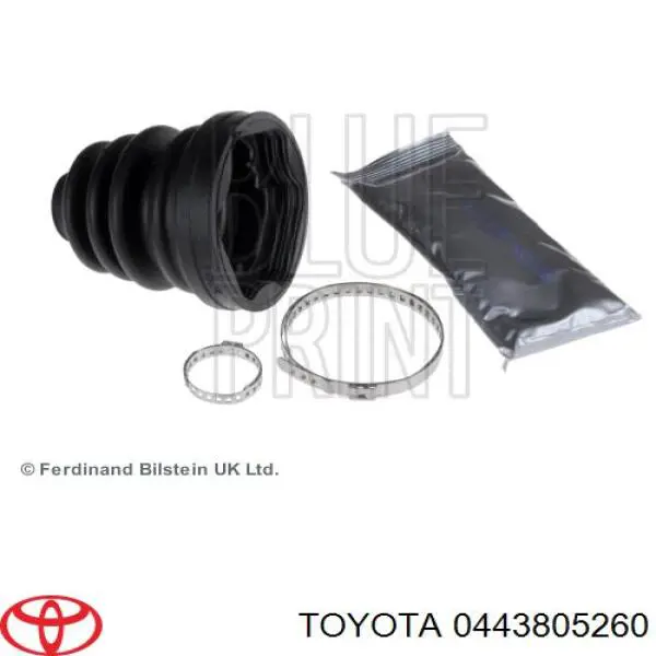 Bota de proteção externa de junta homocinética do semieixo dianteiro Toyota 0443805260 preço, a partir de 17,05 USD