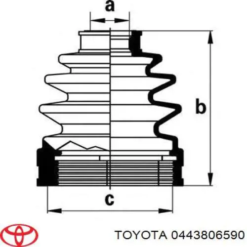 Compre 0443806590 Toyota Bota de proteção externa de junta homocinética do semieixo dianteiro