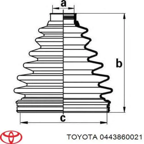 Bota de proteção externa de junta homocinética do semieixo dianteiro Toyota 0443860021 preço, a partir de 24,11 USD