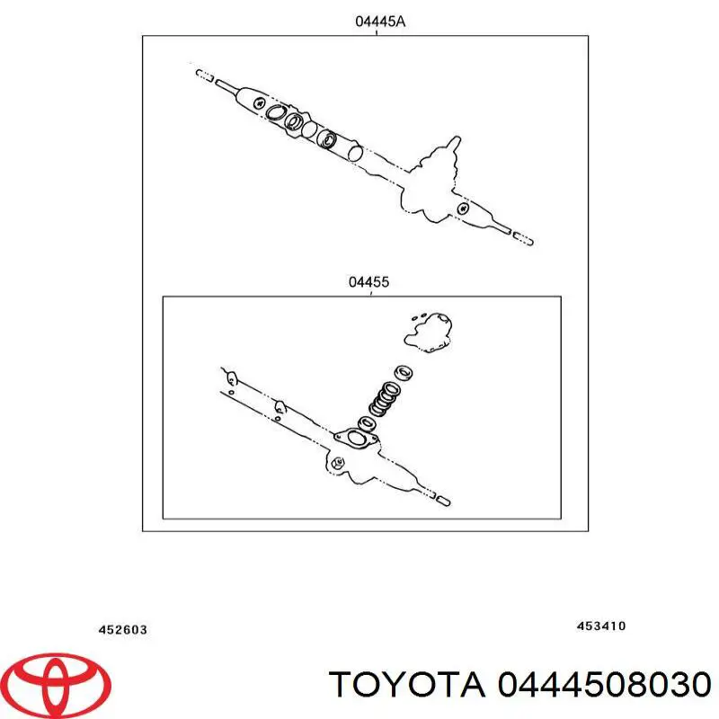 Kit de reparação da cremalheira da direção (do mecanismo), (kit de vedantes) Toyota 0444508030 preço, a partir de 11,36 USD