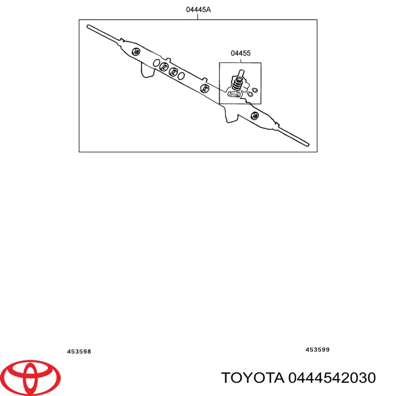 0444542030 Toyota Kit de reparação da cremalheira da direção (do mecanismo), (kit de vedantes)