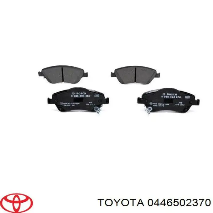 0446502370 Toyota Sapatas do freio dianteiras de disco