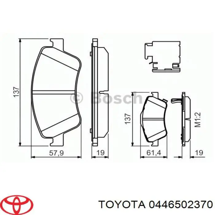 Compre 0446502370 Toyota Sapatas do freio dianteiras de disco