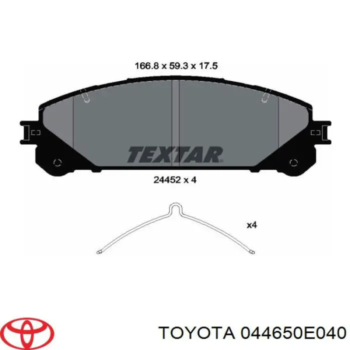 Sapatas do freio dianteiras de disco Toyota 044650E040 preço, a partir de 43,05 USD