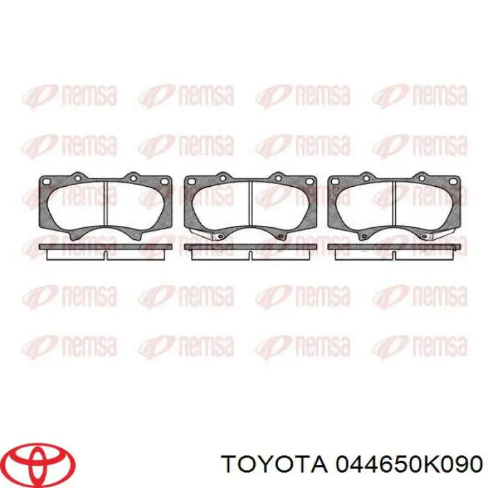 Sapatas do freio dianteiras de disco Toyota 044650K090 preço, a partir de 33,02 USD