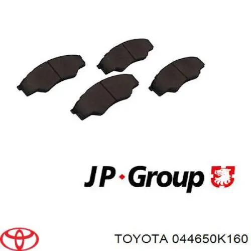 Sapatas do freio dianteiras de disco 044650K160 Toyota