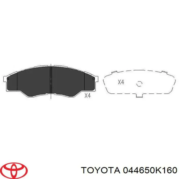 Compre 044650K160 Toyota Sapatas do freio dianteiras de disco