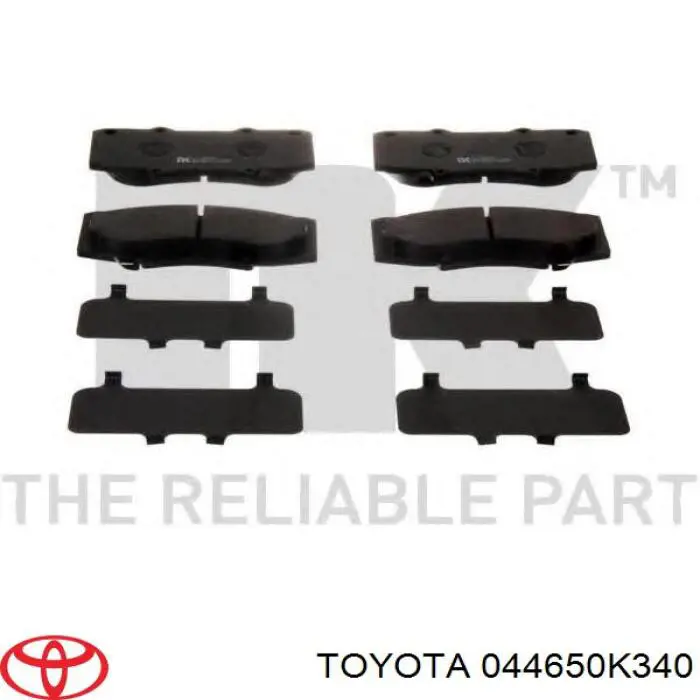Compre 044650K340 Toyota Sapatas do freio dianteiras de disco