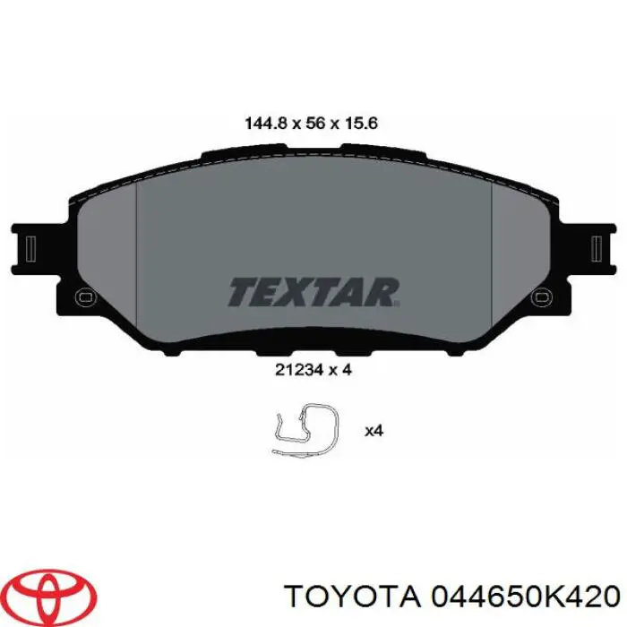Sapatas do freio dianteiras de disco 044650K420 Toyota