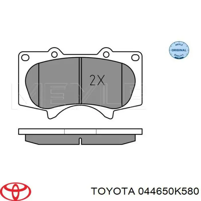Sapatas do freio dianteiras de disco 044650K580 Toyota