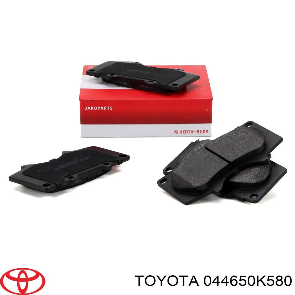 044650K580 Toyota Sapatas do freio dianteiras de disco