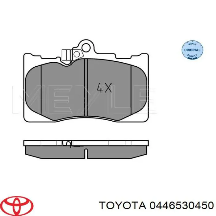 Sapatas do freio dianteiras de disco Toyota 0446530450 preço, a partir de 40,43 USD
