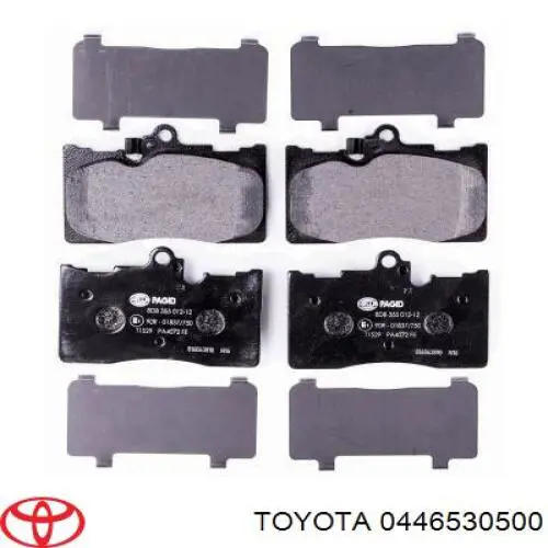 Sapatas do freio dianteiras de disco Toyota 0446530500 preço, a partir de 40,43 USD
