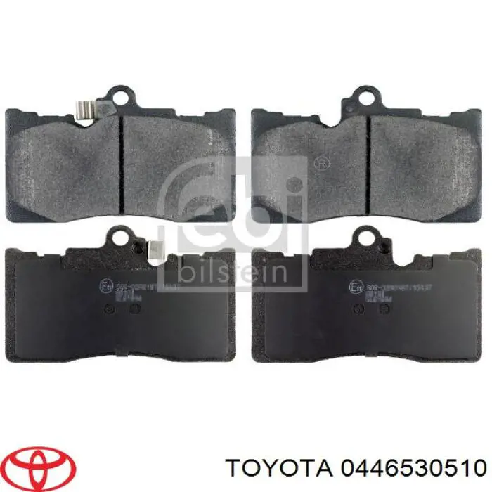 0446530510 Toyota Sapatas do freio dianteiras de disco
