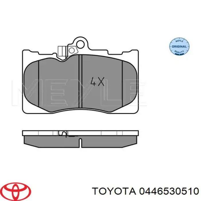 Sapatas do freio dianteiras de disco Toyota 0446530510 preço, a partir de 40,36 USD