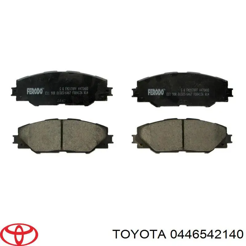 Sapatas do freio dianteiras de disco Toyota 0446542140 preço, a partir de 35,47 USD