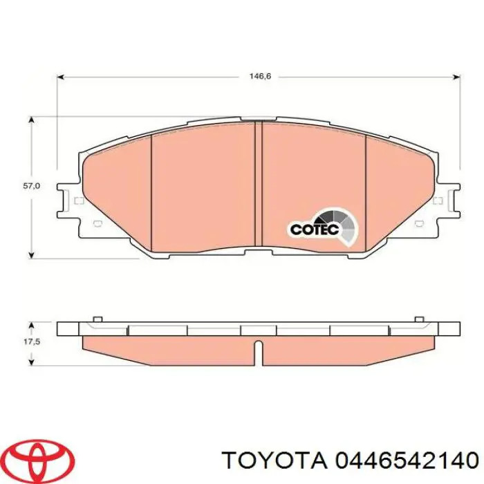 Compre 0446542140 Toyota Sapatas do freio dianteiras de disco