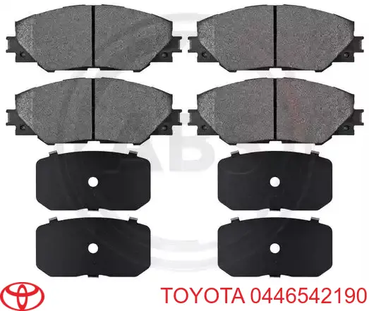 Compre 0446542190 Toyota Sapatas do freio dianteiras de disco