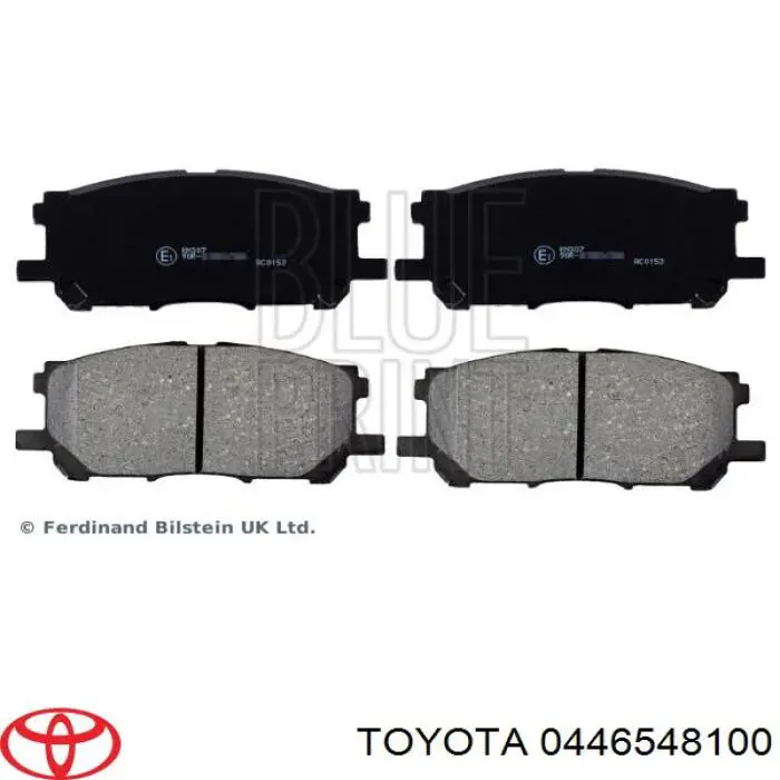 0446548100 Toyota Sapatas do freio dianteiras de disco