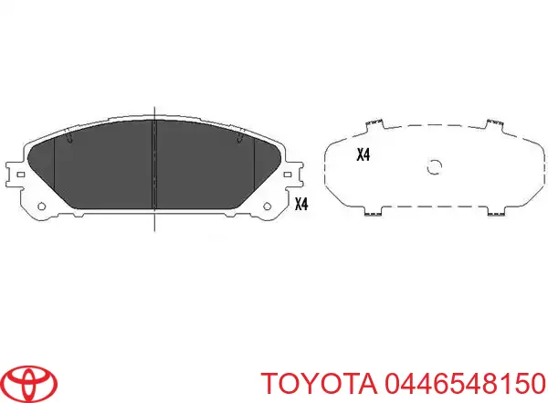Sapatas do freio dianteiras de disco Toyota 0446548150 preço, a partir de 43,05 USD