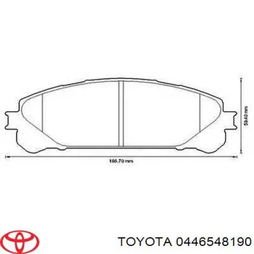 0446548190 Toyota Sapatas do freio dianteiras de disco