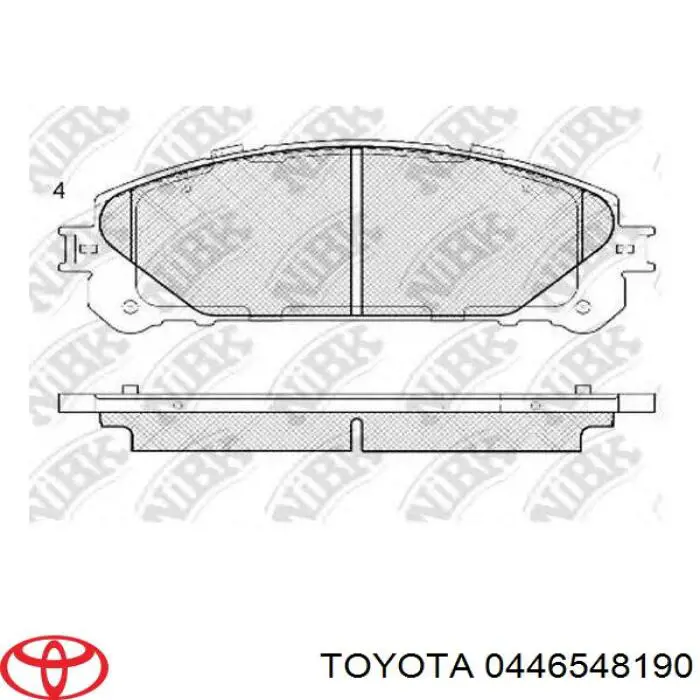 Sapatas do freio dianteiras de disco Toyota 0446548190 preço, a partir de 47,03 USD