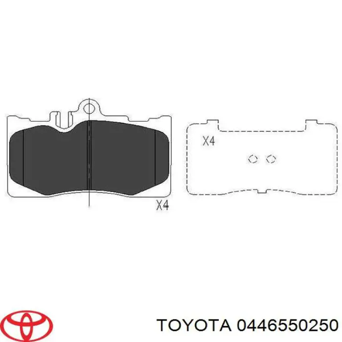 Sapatas do freio dianteiras de disco Toyota 0446550250 preço, a partir de 37,66 USD