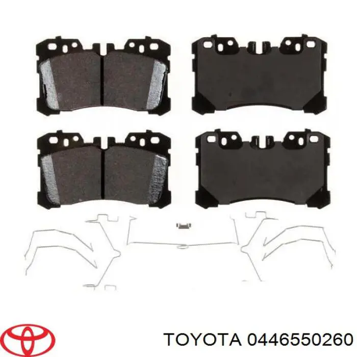 0446550260 Toyota Sapatas do freio dianteiras de disco
