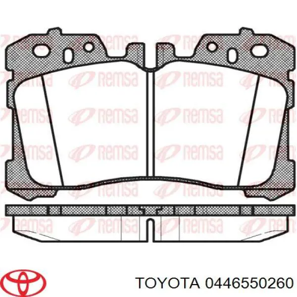 Compre 0446550260 Toyota Sapatas do freio dianteiras de disco