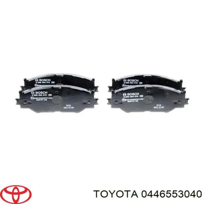 Compre 0446553040 Toyota Sapatas do freio dianteiras de disco