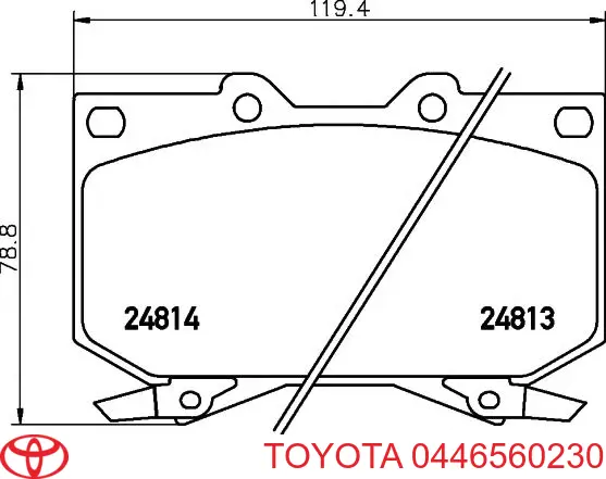 Sapatas do freio dianteiras de disco Toyota 0446560230 preço, a partir de 37,34 USD