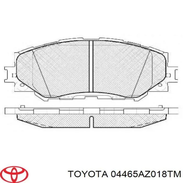 04465AZ018TM Toyota Sapatas do freio dianteiras de disco