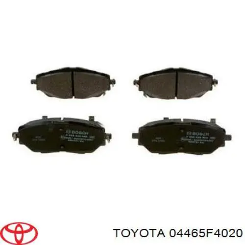 04465F4020 Toyota Sapatas do freio dianteiras de disco