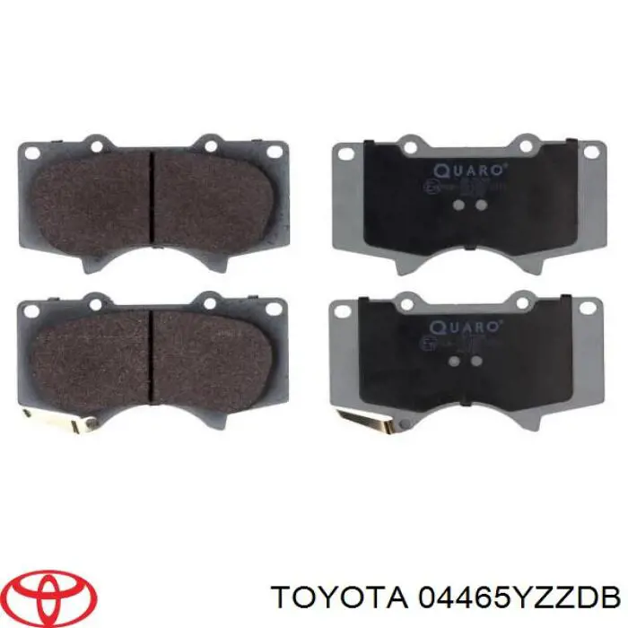 04465YZZDB Toyota Sapatas do freio dianteiras de disco