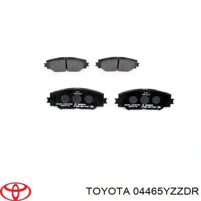 04465YZZDR Toyota Sapatas do freio dianteiras de disco
