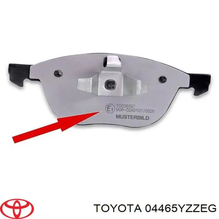 Compre 04465YZZEG Toyota Sapatas do freio dianteiras de disco