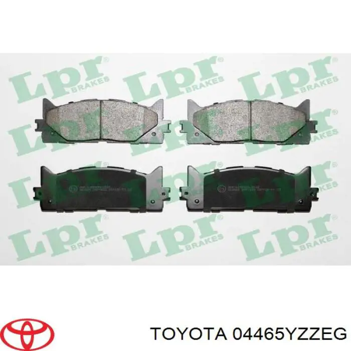 04465YZZEG Toyota Sapatas do freio dianteiras de disco