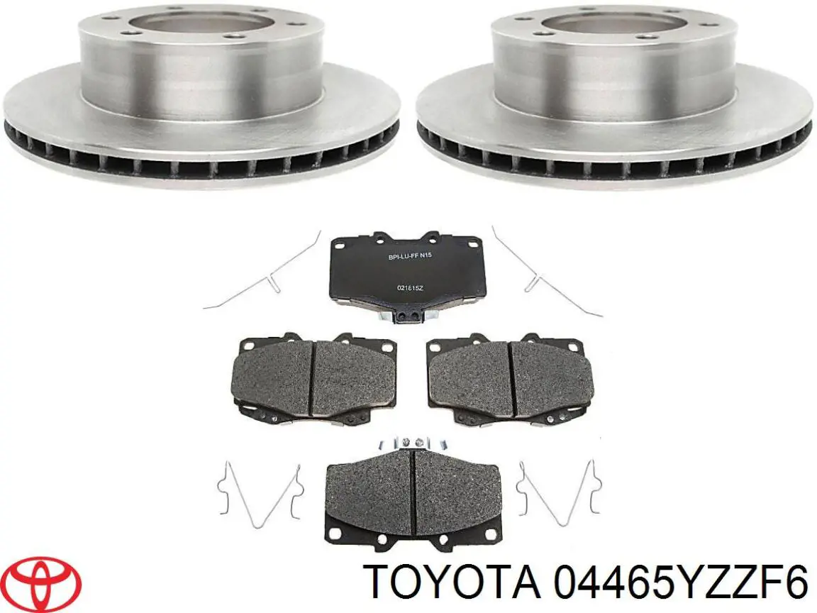 04465YZZF6 Toyota Sapatas do freio dianteiras de disco