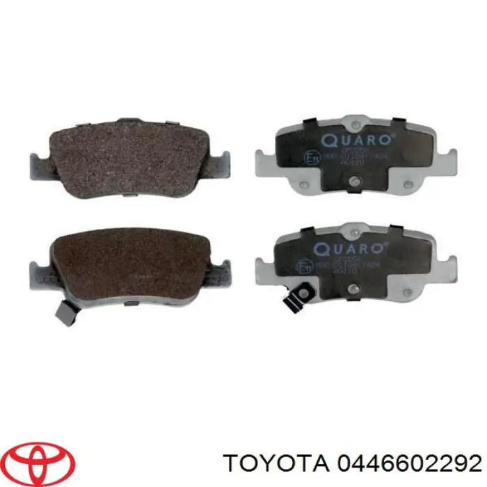 0446602292 Toyota Sapatas do freio traseiras de disco