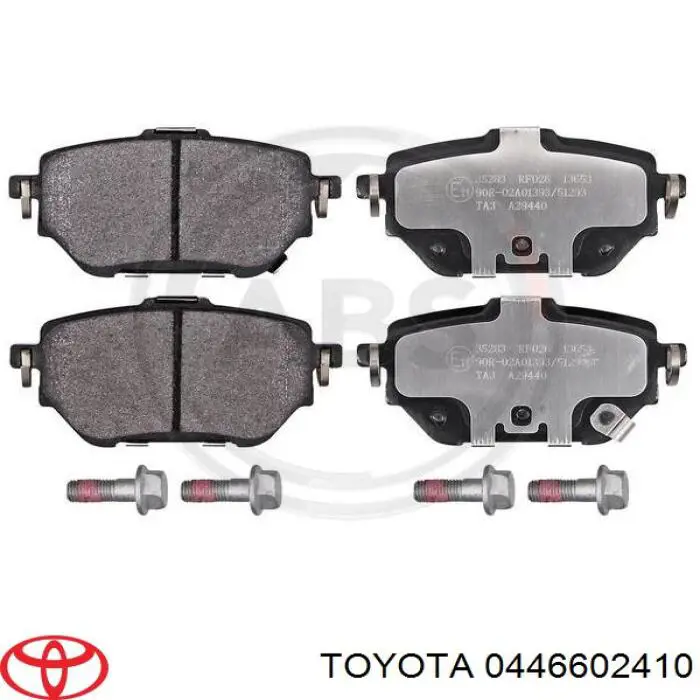 Compre 0446602470 Toyota Sapatas do freio traseiras de disco