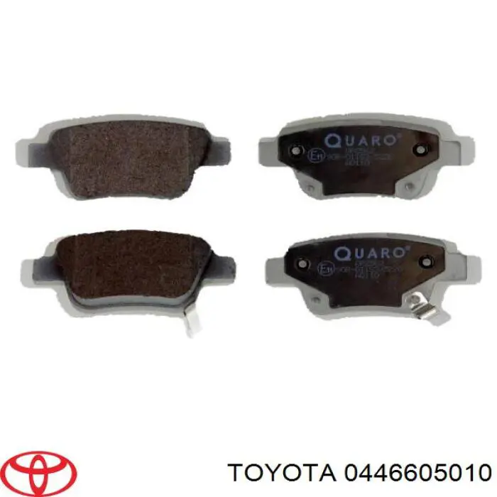 0446605010 Toyota Sapatas do freio traseiras de disco