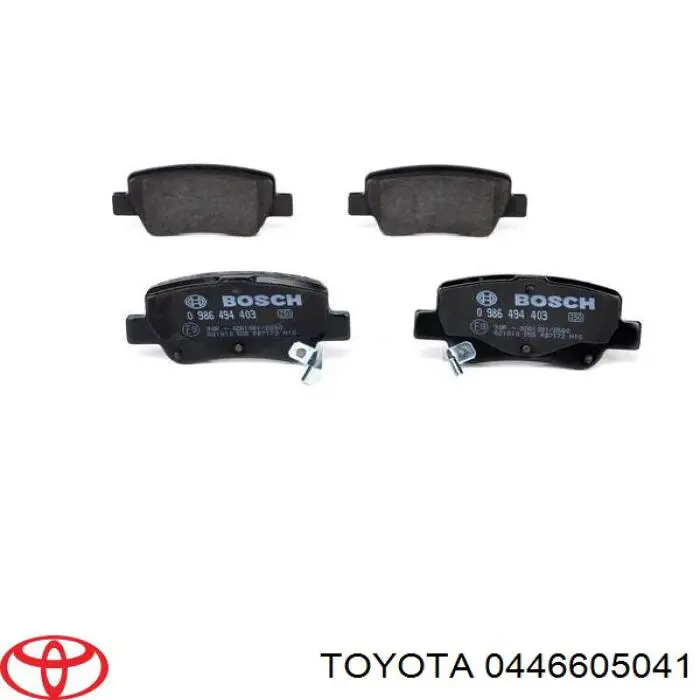 0446605041 Toyota Sapatas do freio traseiras de disco