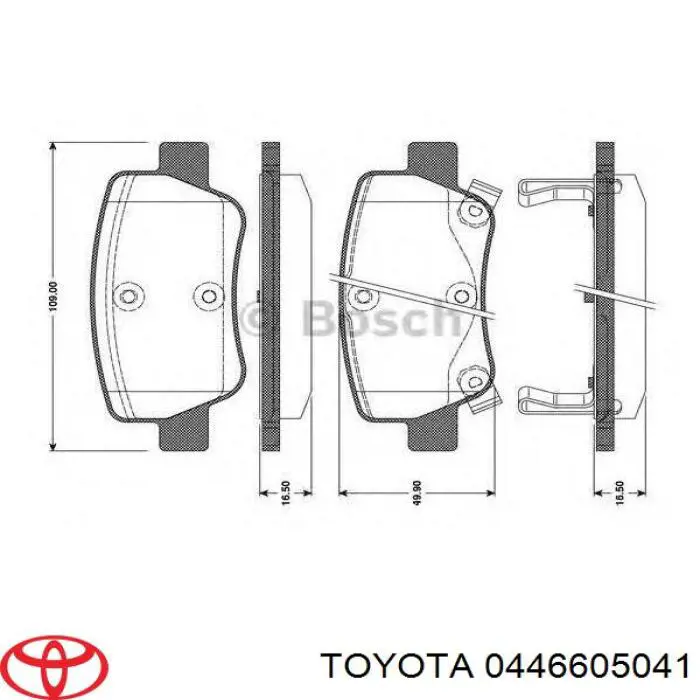 Compre 0446605041 Toyota Sapatas do freio traseiras de disco
