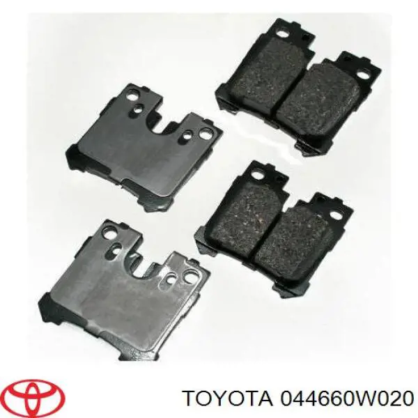 044660W020 Toyota Sapatas do freio traseiras de disco