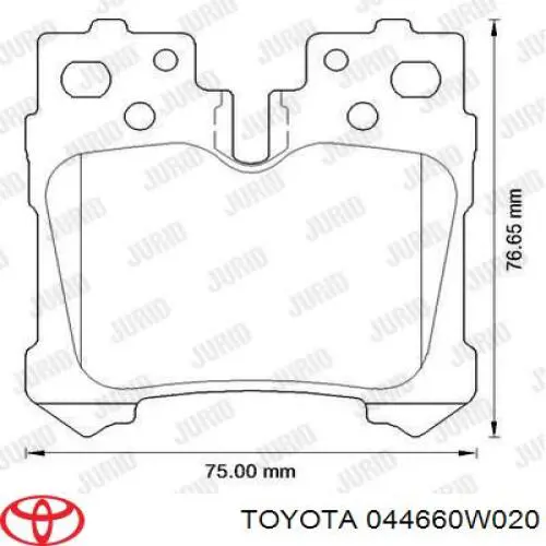 Compre 044660W020 Toyota Sapatas do freio traseiras de disco