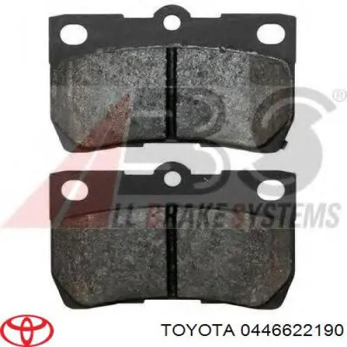 0446622190 Toyota Sapatas do freio traseiras de disco