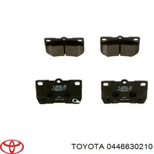 0446630210 Toyota Sapatas do freio traseiras de disco
