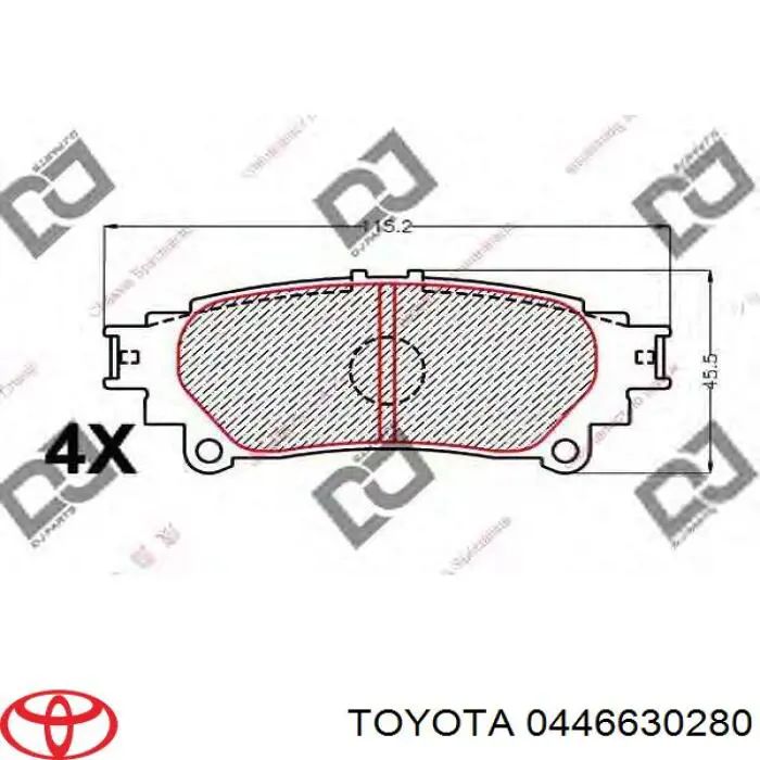 Compre 0446630280 Toyota Sapatas do freio traseiras de disco