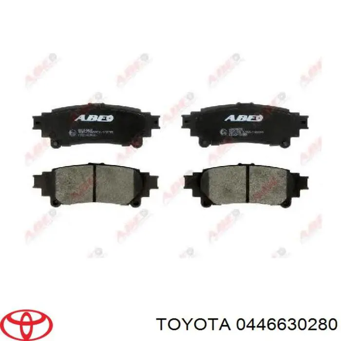 0446630280 Toyota Sapatas do freio traseiras de disco