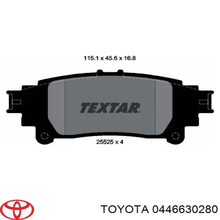 Sapatas do freio traseiras de disco Toyota 0446630280 preço, a partir de 27,42 USD